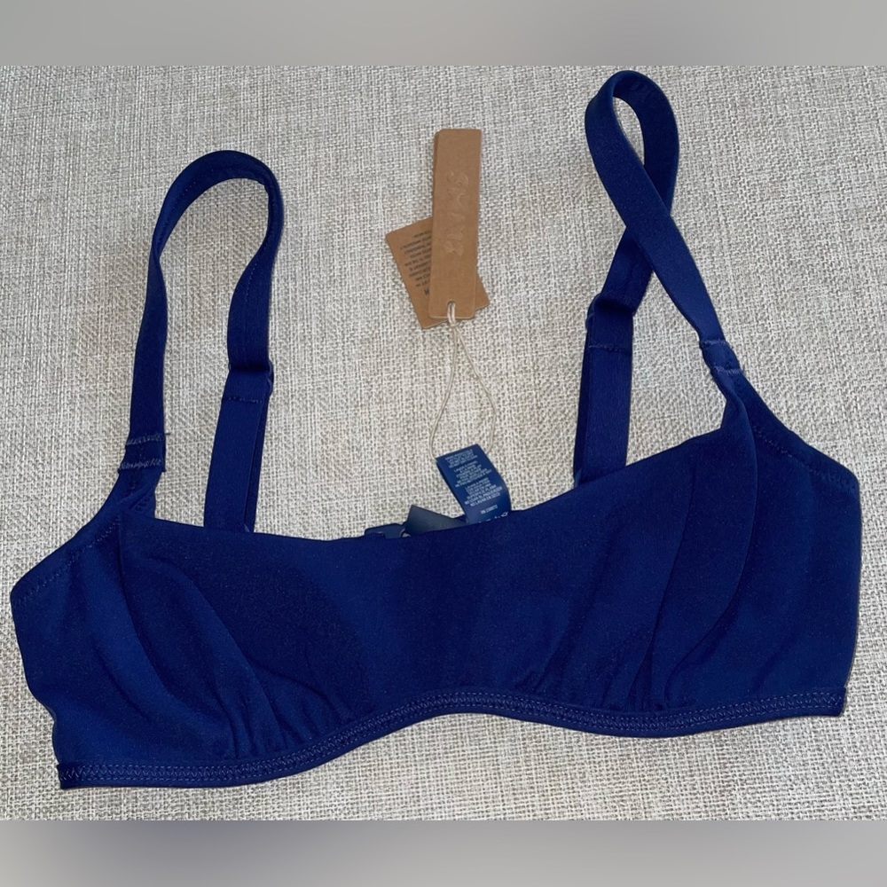 SKIMS Navy Blue Bikini Top